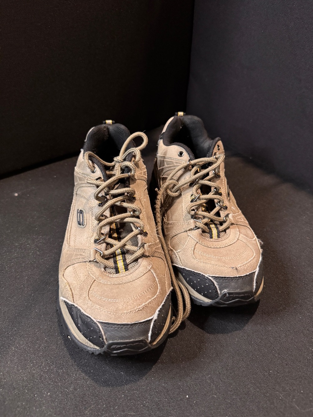 Skechers Men's Taupe/Brown Athletic Lace-Up Sneakers
